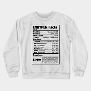 ENHYPEN Kpop Nutritional Facts Crewneck Sweatshirt